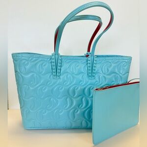 Brand New Christian Louboutin Mineral Cabata Tote With Pouch
